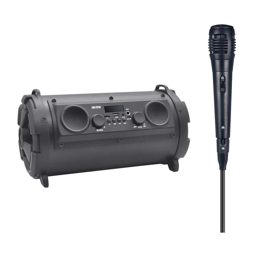 ALTAVOZ BLUETOOTH TUBULAR, 20W, USB REPRODUCTOR, AUX, MICRO SD, MICROFONO INCLUIDO