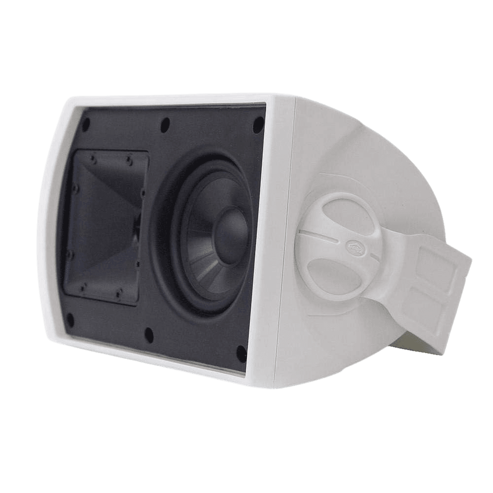 PAR DE PARLANTES BLANCOS DE PARED, PASIVOS, PARA EXTERIORES, 4 PULG., 200W, 91DB, 8OHM - Miniatura 7