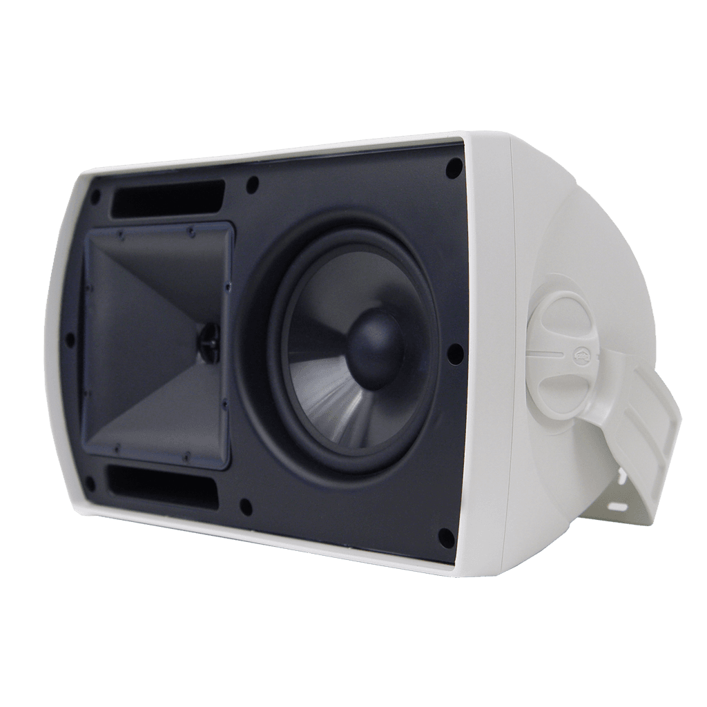 PAR DE PARLANTES BLANCOS DE PARED, PASIVOS, PARA EXTERIORES, 6.5 PULG., 340W, 95DB, 8OHM