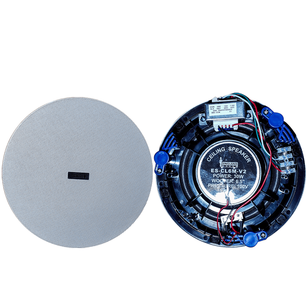 PARLANTE PARA TUMBADO CON REJILLA MAGNETICA, PASIVO, 6.5 PULG. CON TRANSFORMADOR, 70V-100V, 7.5-15-30W, 89DB