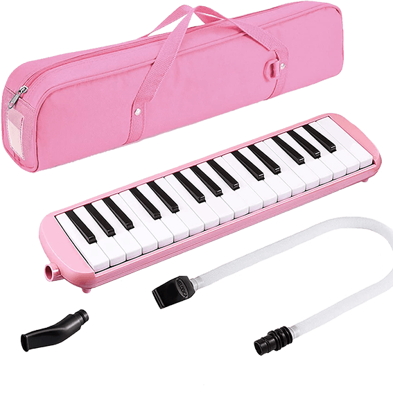 MELODICA DE 32 TECLAS, COLOR ROSADA, INCLUYE BOQUILLA Y MANGUERA