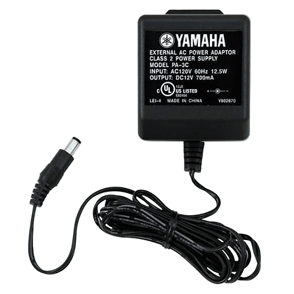 ADAPTADOR DE CORRIENTE FIJA, 12V, 1.5A, PARA TECLADOS: PSR F51. PSR-E263, PSR-E363