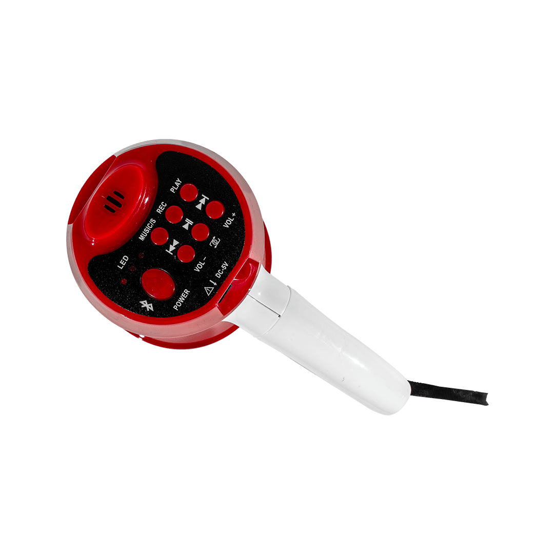MEGAFONO CON BATERIA RECARGABLE, 10W, FUNCION SIRENA, USB, SD CARD, BT - Miniatura 3