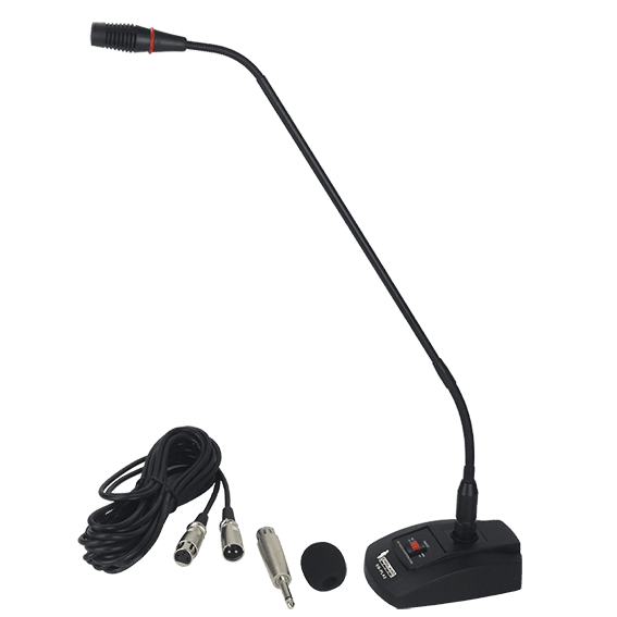 MICROFONO DE CUELLO FLEXIBLE, CON INTERRUPTOR, CONECTOR XLR, POWER PHANTOM
