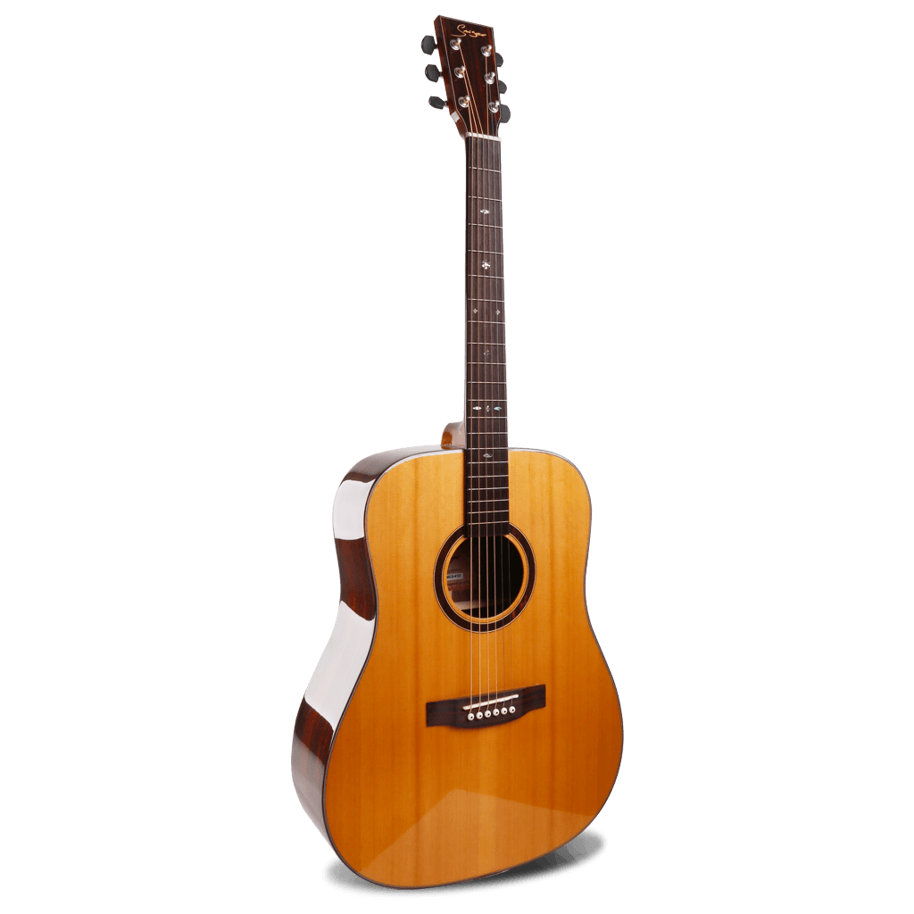 GUITARRA ELECTROACUSTICA 41" COLOR NATURAL, TAPA Y FONDO ABETO MACIZO, LATERALES EBANO