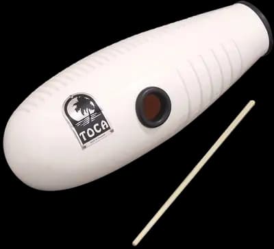 GUIRO 15.5", FIBRA DE VIDRIO, COLOR BLANCO