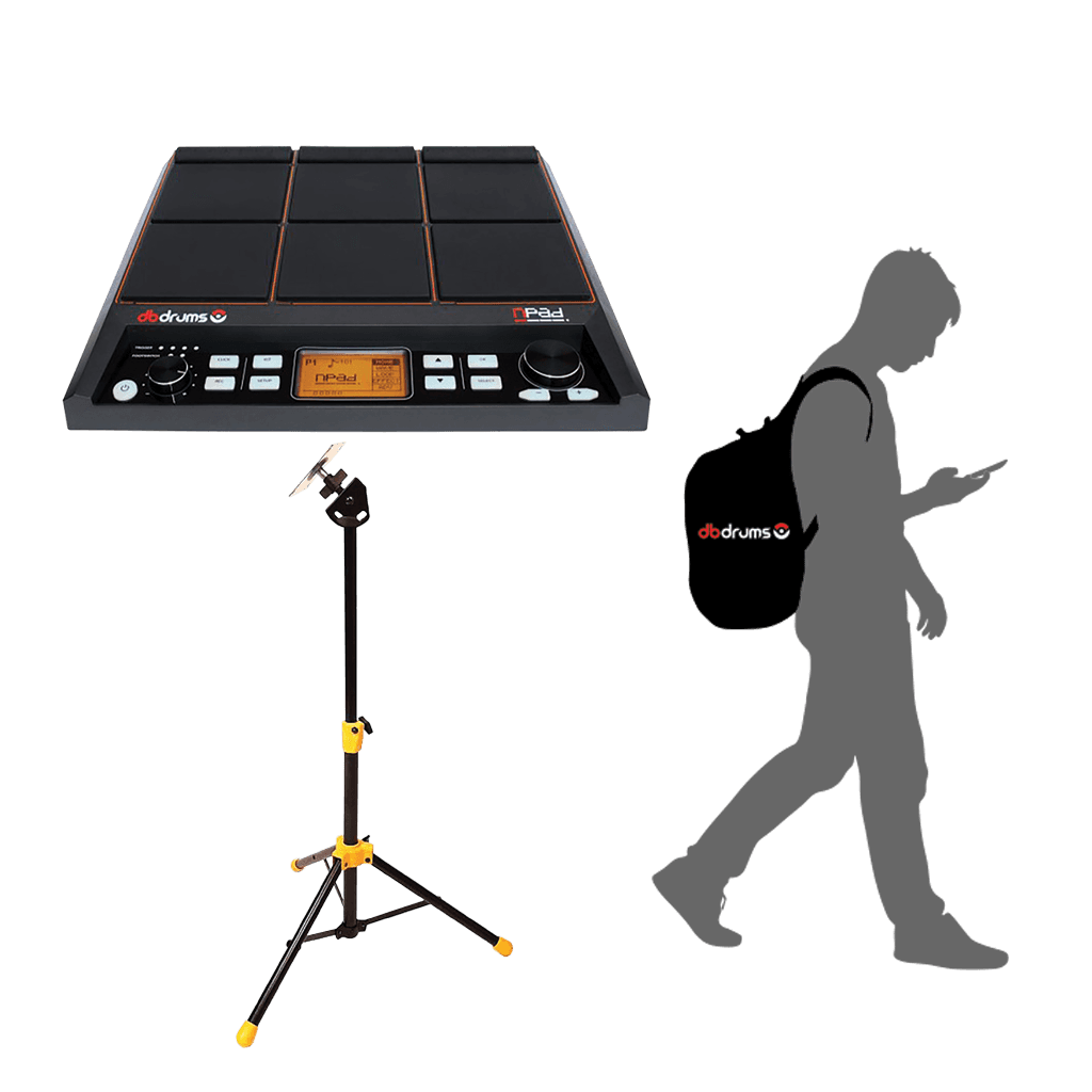 MULTIPAD DE PERCUSION ELECTRONICO, 1 GB DE MEMORIA INTERNA, 9 PADS, PANTALLA LED, PUERTO USB-HOT MIDI, INCLUYE BOLSO Y SOPORTE